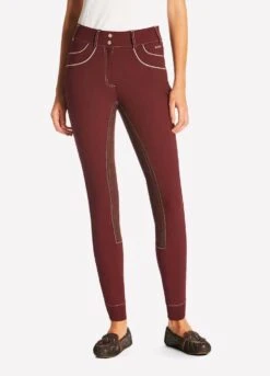 Ariat Womens Olympia Acclaim Full Seat Breeches - Malbec