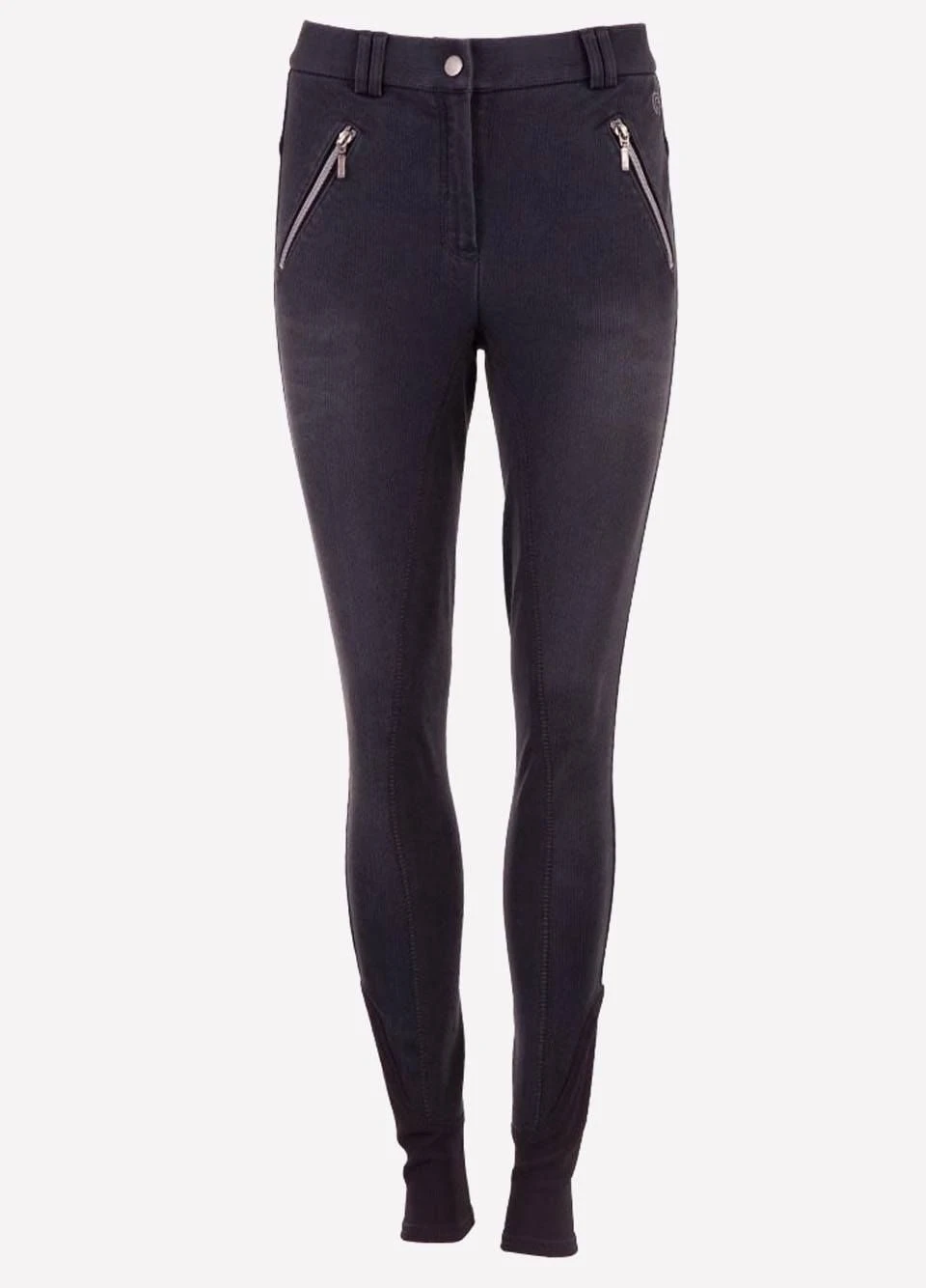 Anky Womens Silver Zipped Breeches - Gypsy Grey 1 Anky Womens Silver Zipped Breeches - Gypsy Grey
