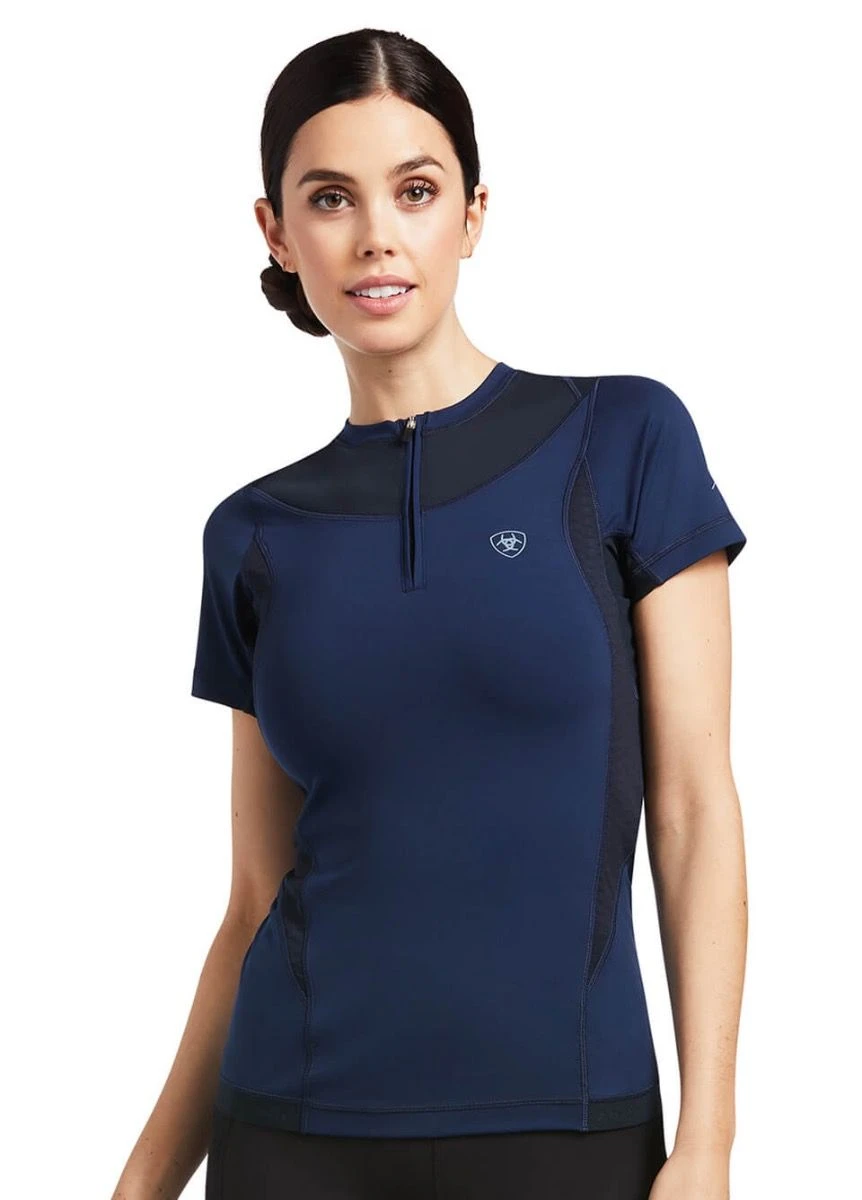 Ariat Ascent Crew Short Sleeve Baselayer - Navy 1 Ariat Ascent Crew Short Sleeve Baselayer - Navy