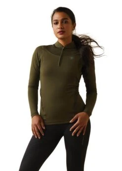 Ariat Ascent 1/4 Zip Baselayer - Relic -Ridingwear Sales Store ariat ascent ls relic 2rdy