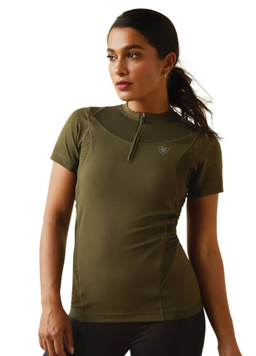 Ariat Ascent Crew Short Sleeve Baselayer - Relic 1 Ariat Ascent Crew Short Sleeve Baselayer - Relic