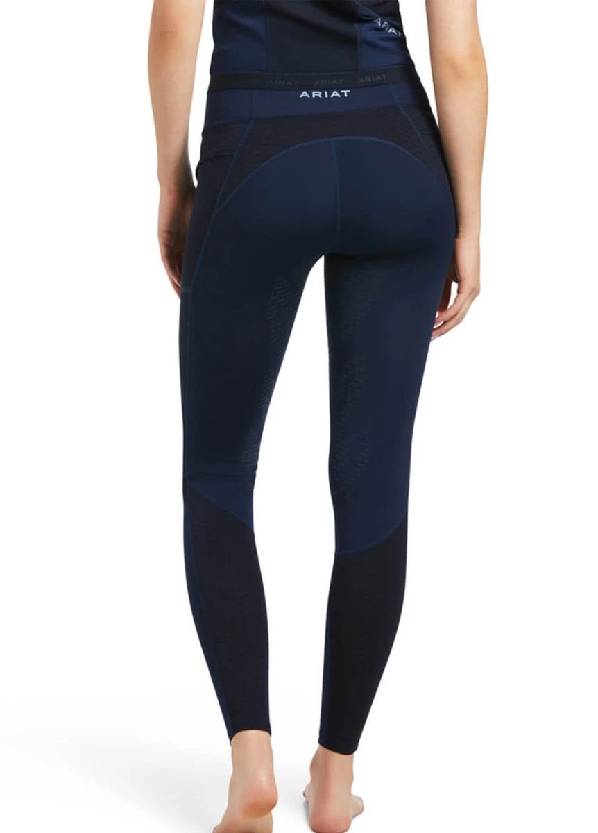 Ariat Ascent Half Grip Tights - Navy 2 Ariat Ascent Half Grip Tights - Navy - Image 2