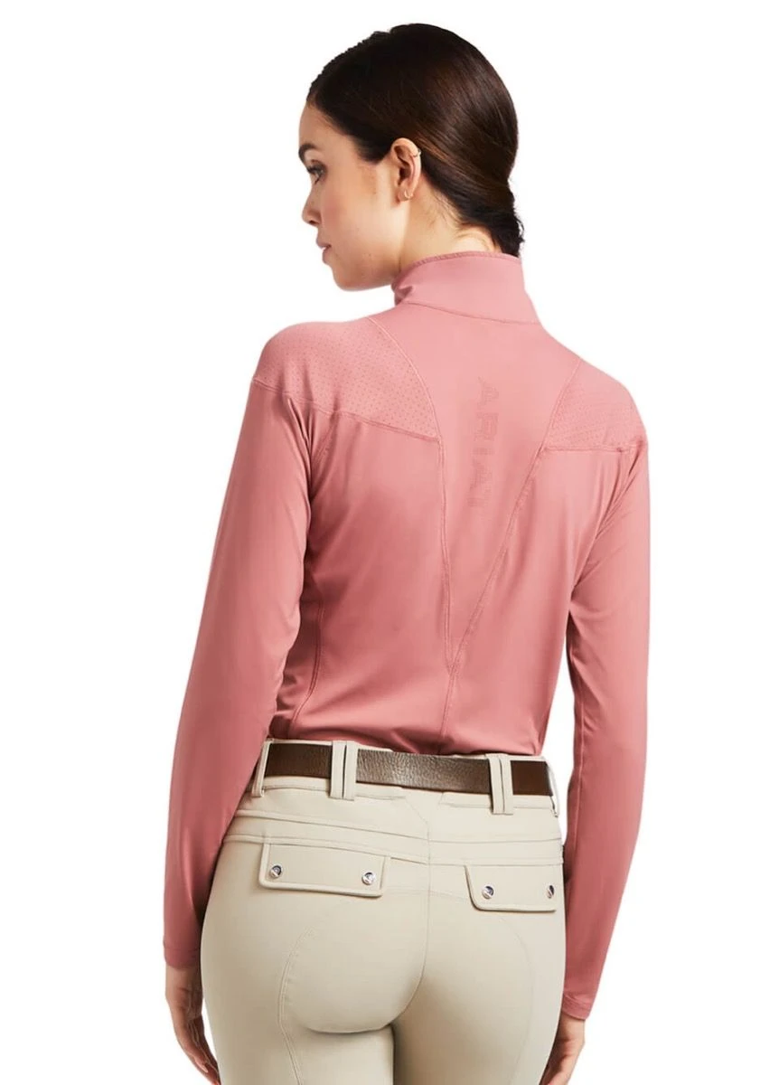 Ariat Auburn 1/4 Zip Baselayer - Antique Rubia 2 Ariat Auburn 1/4 Zip Baselayer - Antique Rubia - Image 2