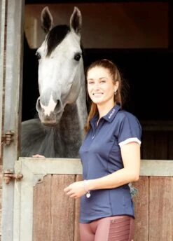 Ariat Bandera 1/4 Zip Polo Shirt - Navy 5 Ariat Bandera 1/4 Zip Polo Shirt - Navy -Ridingwear Sales Store ariat bandera navy 3rdy