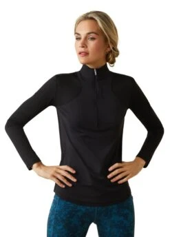 Ariat Breathe 1/4 Zip Baselayer - Black