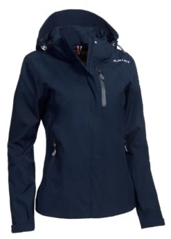 Ariat Womens Coastal Waterproof Jacket - Navy -Ridingwear Sales Store ariat coastal jacket navy 3rdy