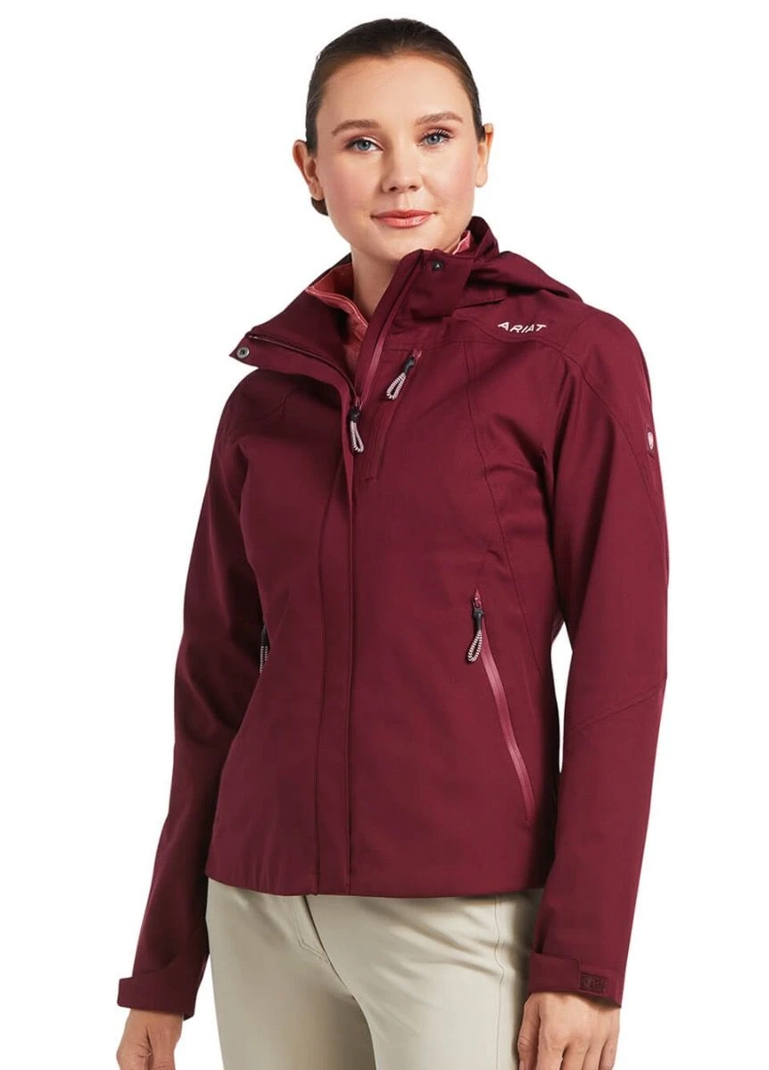 Ariat Coastal Waterproof Jacket - Zinfandel 1 Ariat Coastal Waterproof Jacket - Zinfandel