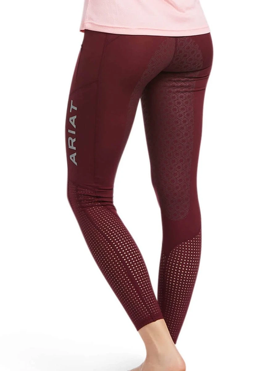 Ariat EOS Full Seat Tights - Zinfandel Bit Print 2 Ariat EOS Full Seat Tights - Zinfandel Bit Print - Image 2