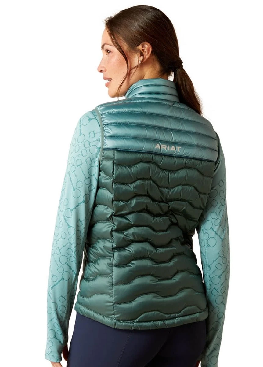 Ariat Ideal Down Gilet - Iridescent Arctic/Silver Pine 2 Ariat Ideal Down Gilet - Iridescent Arctic/Silver Pine - Image 2