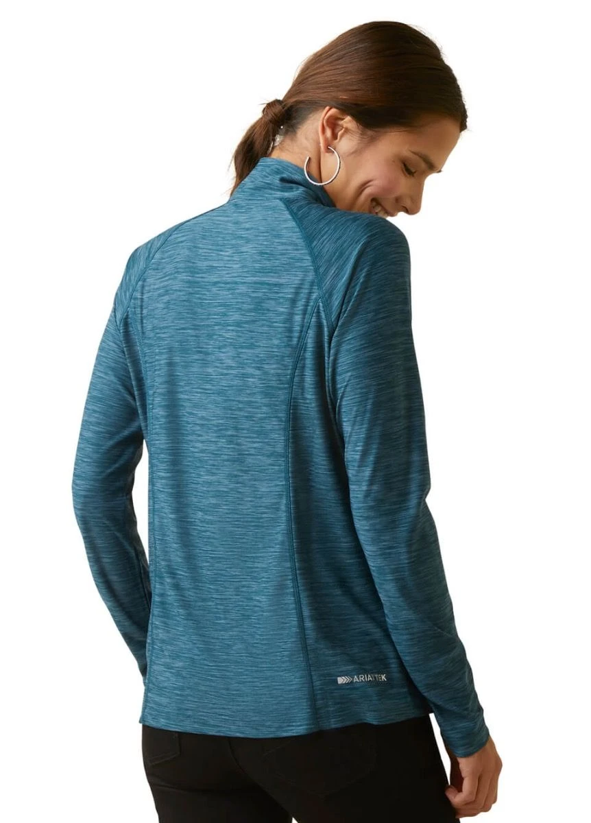 Ariat Laguna 1/4 Zip Top - Reflecting Pond 2 Ariat Laguna 1/4 Zip Top - Reflecting Pond - Image 2