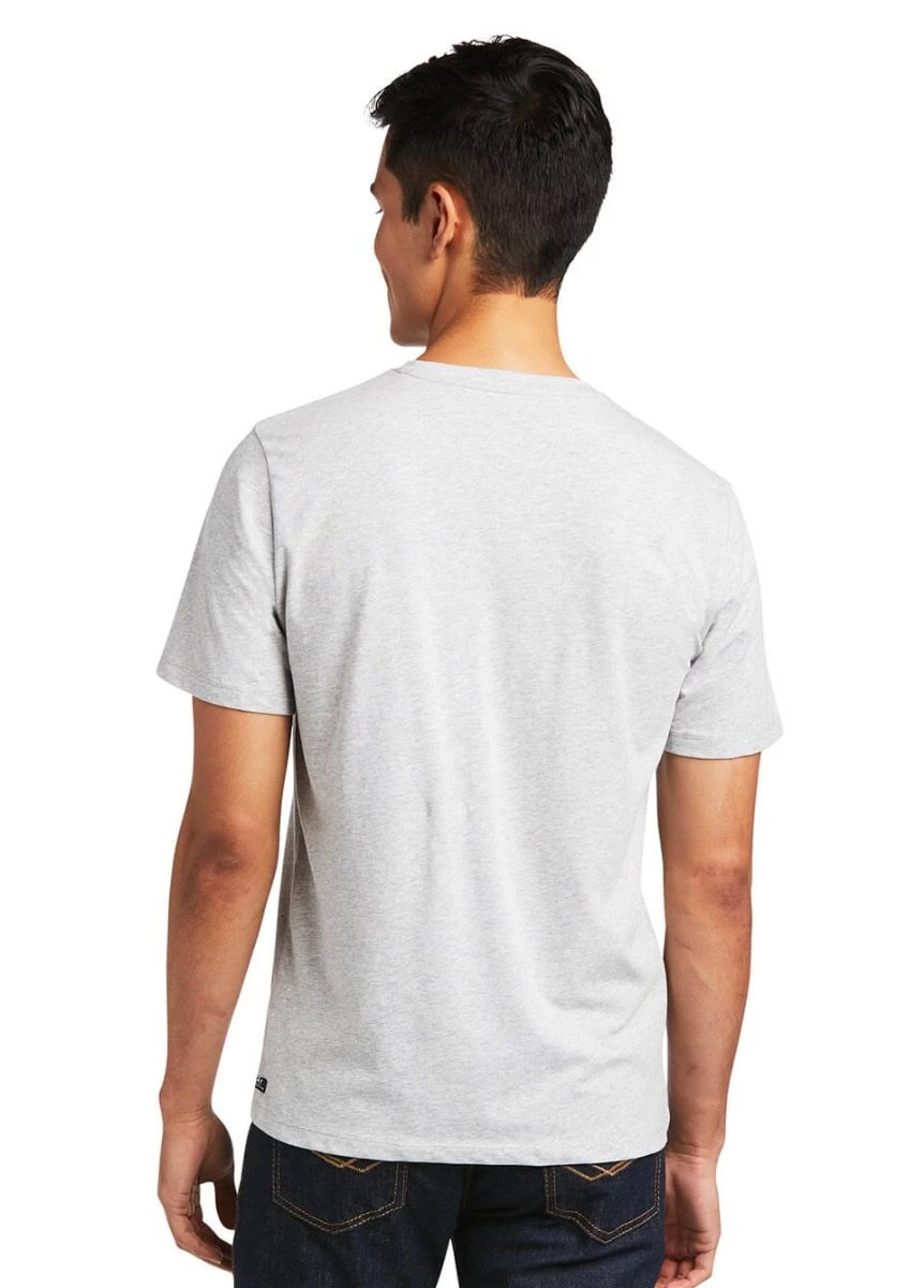 Ariat Mens Vertical Logo T-Shirt - Heather Grey 2 Ariat Mens Vertical Logo T-Shirt - Heather Grey - Image 2