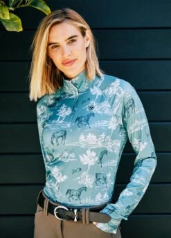 Ariat Lowell 2.0 1/4 Zip Baselayer - Arctic Frolic Print -Ridingwear Sales Store ariat lowell arctic 3rdy