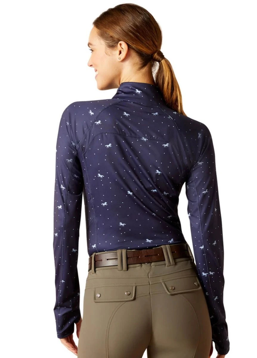 Ariat Lowell 2.0 1/4 Zip Baselayer - Silver Ditsey 2 Ariat Lowell 2.0 1/4 Zip Baselayer - Silver Ditsey - Image 2