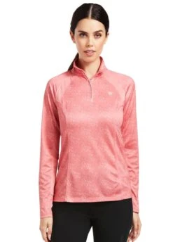 Ariat Sunstopper 2.0 1/4 Zip Baselayer - Trot Line Print