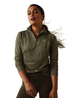 Ariat Sunstopper 2.0 1/4 Zip Baselayer - Beetle Dot