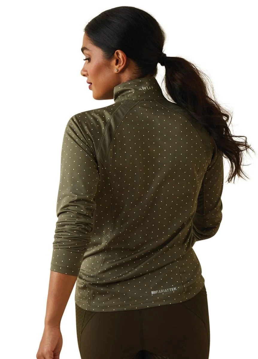 Ariat Sunstopper 2.0 1/4 Zip Baselayer - Beetle Dot 2 Ariat Sunstopper 2.0 1/4 Zip Baselayer - Beetle Dot - Image 2