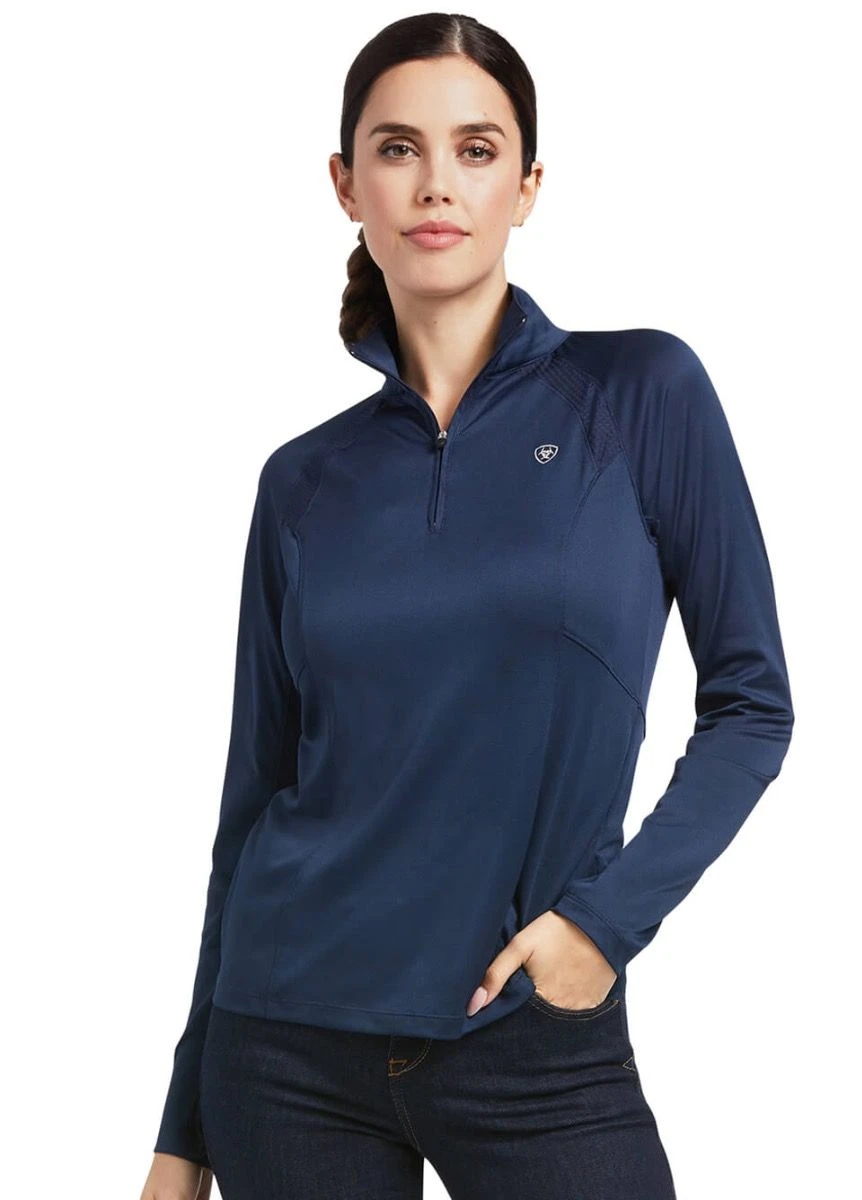 Ariat Sunstopper 2.0 1/4 Zip Baselayer - Navy 1 Ariat Sunstopper 2.0 1/4 Zip Baselayer - Navy