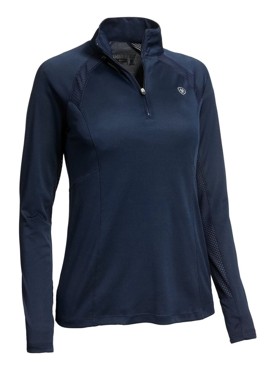 Ariat Sunstopper 2.0 1/4 Zip Baselayer - Navy 2 Ariat Sunstopper 2.0 1/4 Zip Baselayer - Navy - Image 2