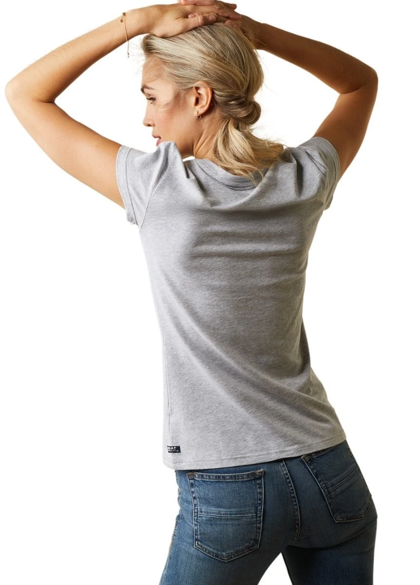 Ariat Toile T-Shirt - Heather Grey 2 Ariat Toile T-Shirt - Heather Grey - Image 2