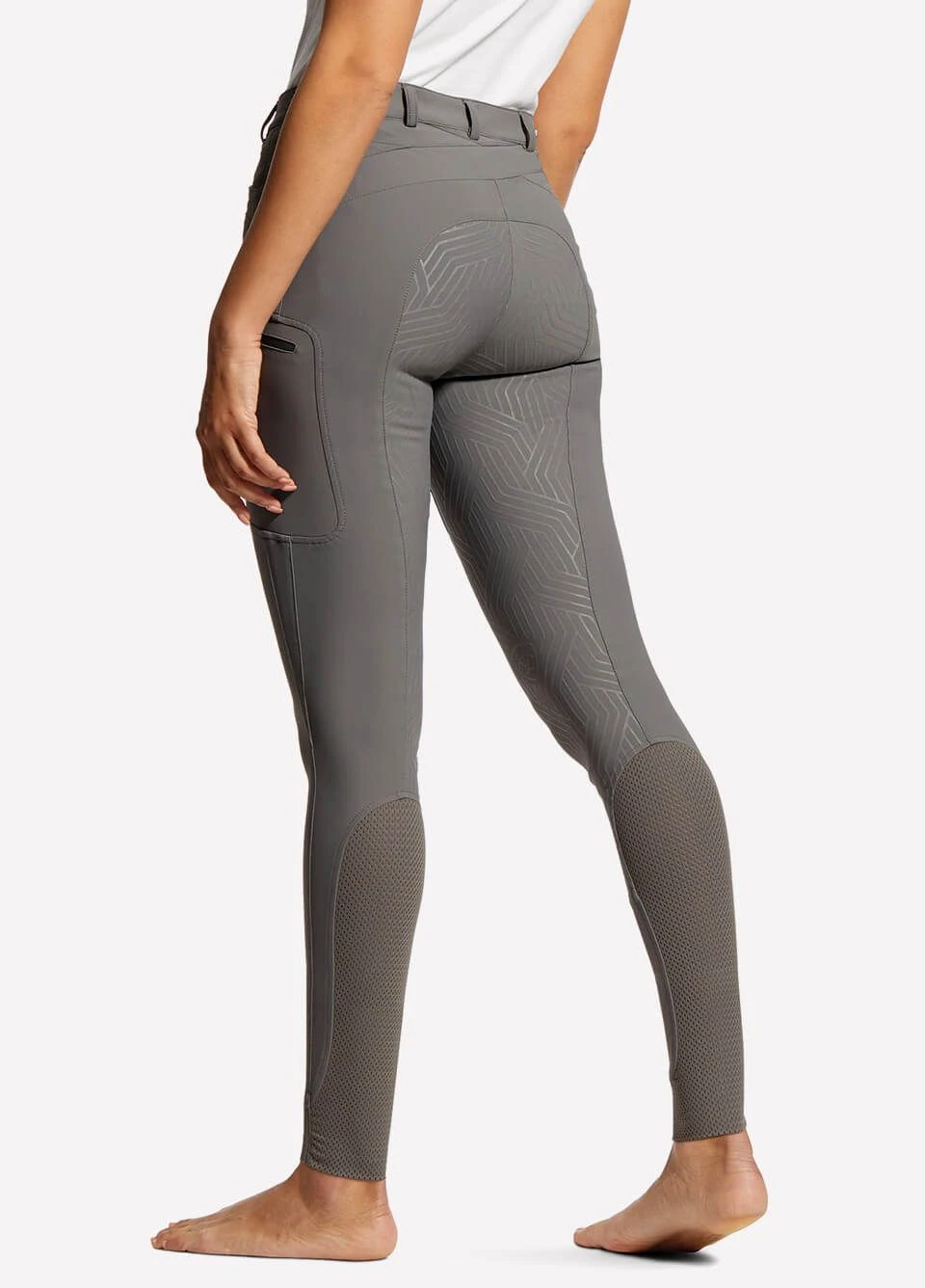 Ariat Womens Triton Grip Full Seat Riding Breeches - Plum Grey 2 Ariat Womens Triton Grip Full Seat Riding Breeches - Plum Grey - Image 2