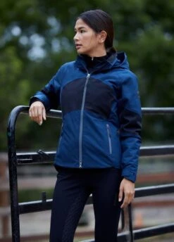 Ariat Valor H2O Jacket - Navy Colourblock -Ridingwear Sales Store ariat valor jacket navy 3rdy