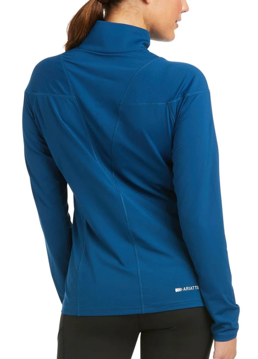 Ariat Auburn 1/4 Zip Baselayer - Blue Opal 2 Ariat Auburn 1/4 Zip Baselayer - Blue Opal - Image 2