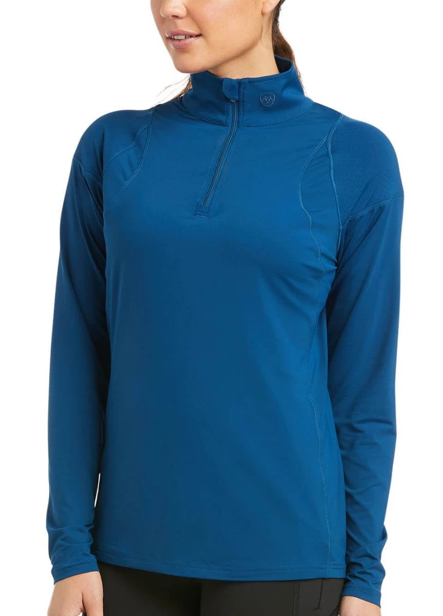 Ariat Auburn 1/4 Zip Baselayer - Blue Opal 1 Ariat Auburn 1/4 Zip Baselayer - Blue Opal