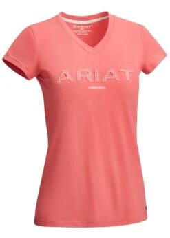 Ariat Womens 3D Logo T-Shirt - Amaranth -Ridingwear Sales Store ariatlogoteeamaranthrdy