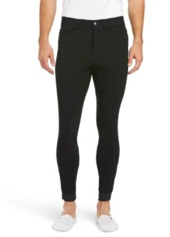 Ariat Mens Tri Factor Grip Knee Patch Breeches - Black