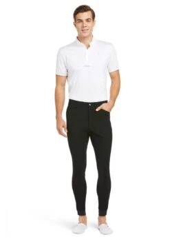 Ariat Mens Tri Factor Grip Knee Patch Breeches - Black -Ridingwear Sales Store ariatmenstrifactorkpbreechblackrdy