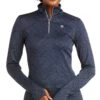 Ariat Womens Prophecy 1/4 Zip Long Sleeve Base Layer - Navy