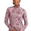Ariat Sunstopper 2.0 1/4 Zip Baselayer - Ash Rose Toile