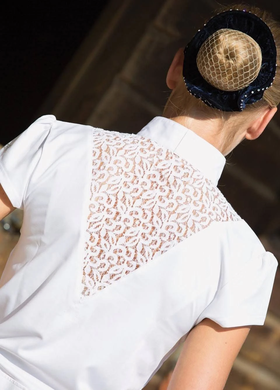 Equetech Womens Bella Competition Shirt - White 3 Equetech Womens Bella Competition Shirt - White - Image 3