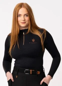 Blackfort Equestrian Cool Mesh Base Layer - Black -Ridingwear Sales Store bf base layer black 4rdy