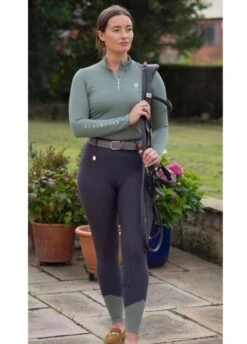 Blackfort Equestrian Riding Tights - Grey/Sage -Ridingwear Sales Store blackfort tights grey sage 3rdy