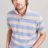 Joules Mens Filbert Classic Fit Polo - Blue Taupe Stripe