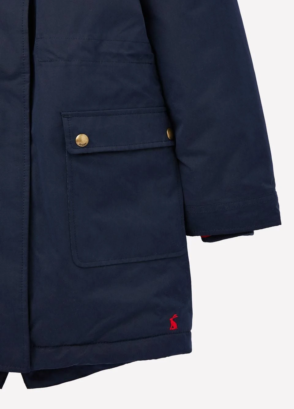 Joules Junior Bonnie Faux Fur Lined Parka - French Navy 2 Joules Junior Bonnie Faux Fur Lined Parka - French Navy - Image 2