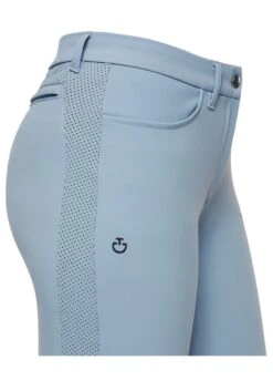 Cavalleria Toscana Perforated Jersey Breeches - Light Blue -Ridingwear Sales Store cavalleria toscana perforated breeches light blue 3rdy