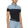 Cavalleria Toscana Perforated Polo Shirt - Navy/Sky Blue