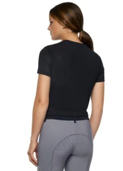 Cavalleria Toscana Perforated T-Shirt - Navy -Ridingwear Sales Store cavalleria toscana perforated tshirt navy 3rdy