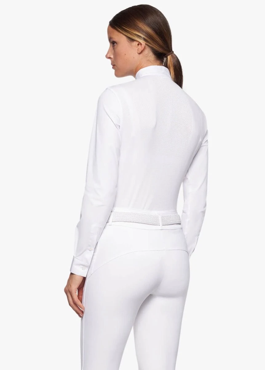 Cavalleria Toscana R-Evo Pleated Competition Shirt - White 2 Cavalleria Toscana R-Evo Pleated Competition Shirt - White - Image 2