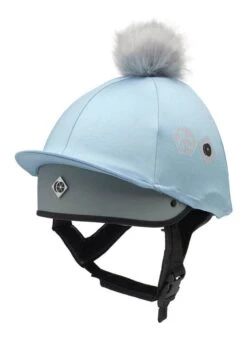 Charles Owen This Esme Pom Pom Silk - Baby Blue