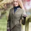 Equetech Ladies Claydon Tweed Riding Jacket - Green