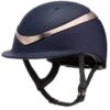 Charles Owen Halo Riding Helmet - Navy/Rose Gold