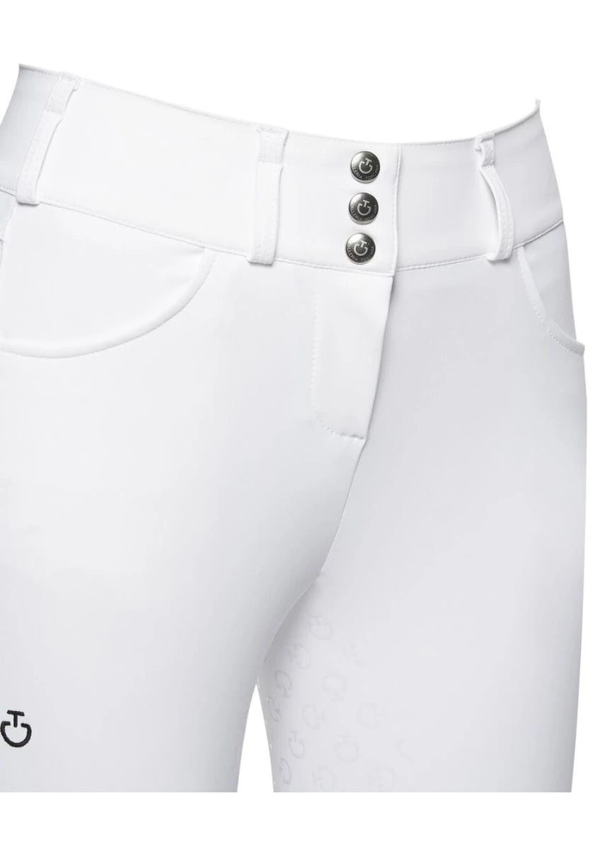 Cavalleria Toscana High Waist Full Seat Breeches - White 4 Cavalleria Toscana High Waist Full Seat Breeches - White - Image 4
