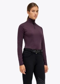 Cavalleria Toscana Mini CT Flock Turtleneck - Dark Purple