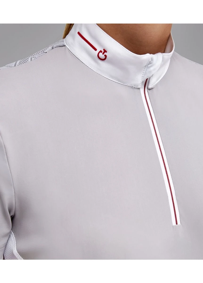 Cavalleria Toscana Revo Competition Zip Polo - Light Grey 5 Cavalleria Toscana Revo Competition Zip Polo - Light Grey - Image 5