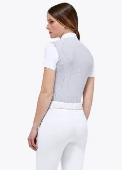 Cavalleria Toscana Revo Tech S/S Competition Shirt - White -Ridingwear Sales Store ct revo tech knit ss shirt white 3rdy