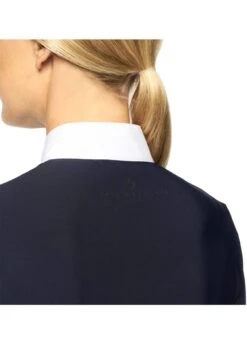 Cavalleria Toscana Long Sleeve Competition Polo Shirt - Navy -Ridingwear Sales Store ctshirtnavy3rdy