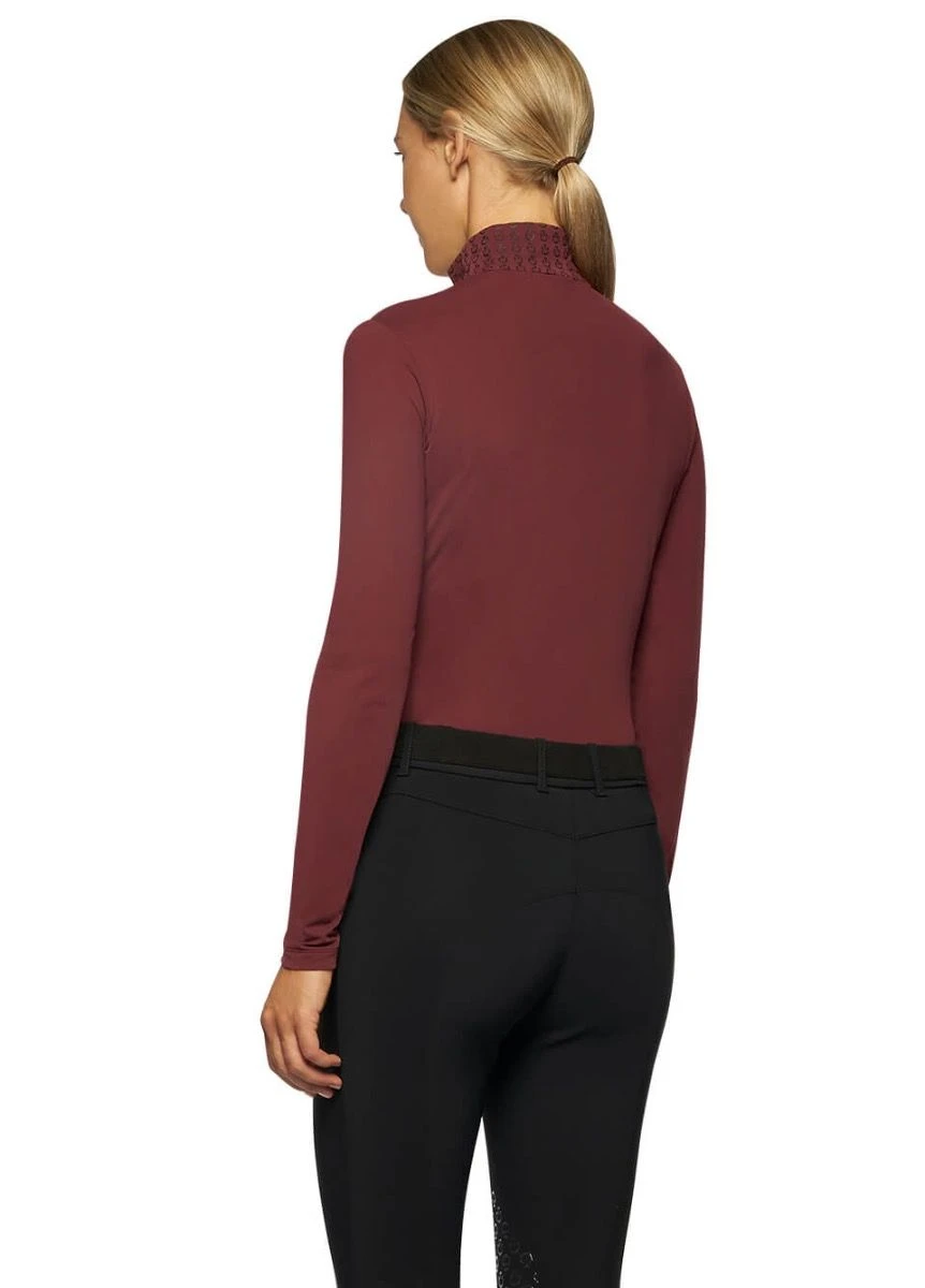 Cavalleria Toscana Turtleneck Base Layer - Burgundy 2 Cavalleria Toscana Turtleneck Base Layer - Burgundy - Image 2